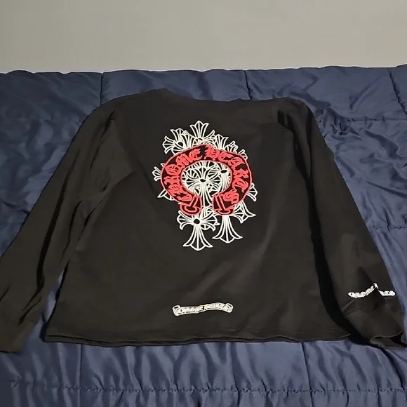 Chrome Hearts Black Tee with Red and White Design - Picture 5 of 16